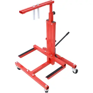 Car Door Installer and Remover Jack Lift Hoist, Heavy Duty Car Door Jack, Floor Jack, Trolley Service Lift Floor Jack with 4 Steel Swivel Castors Hoist Jack Stand Dolly, Red