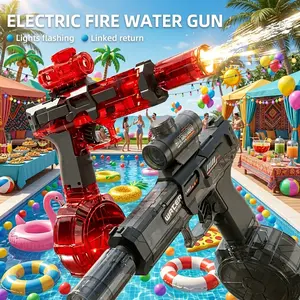 Ultimate Showdown Electric Water Gun — Automatic continuous firing, glowing muzzle, 320 cc large capacity, long range; water play toy for adults and children for summer outdoor activities #SummerVibes