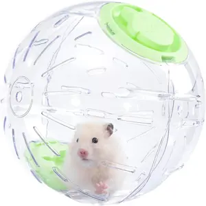 7.9 Inch Transparent Breathable Hamster Running Ball Toy Promote Exercise Health Reduce Stress Easy to Clean Hamster Accessory for Syrian Dwarf Hamster Gerbils Mice Small Pets Green