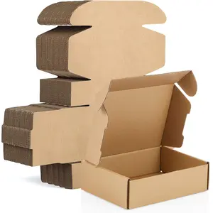 100-Pcs Small Shipping Boxes - 3 Layer Corrugated Cardboard Mailer Boxes for Gift Packaging, Small Business Supplies, Bulk Box(5.91 x 3.94 x 1.57 Inches)