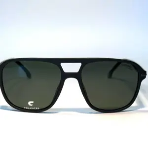 CARRERA CA279S-03UC-56 Aviator Pilot Sunglasses Green Lenses with Black Acetate Frame Size 56mm 145mm 17mm black Men NEW