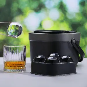 MIAHART Silicone Ice Ball Molds | 2-Inch Large Ice Balls for Whiskey, Cocktails, Drinks, Slow Melt, Ideal for Home Bars, Great Gift for Gifting, Drink