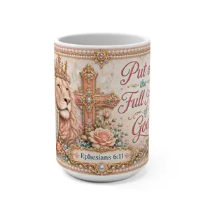 Put on the Full Armor of God Mug | Ephesians 6:11 Inspirational Christian Mug