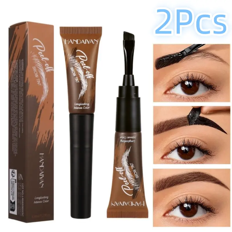 HANDAIYAN Women's 2-Piece Waterproof Eyebrow Styling Gel Cosmetic Gift Set - 5-Shade Brow Products, Eyeliner, Hypoallergenic Cream, Long-Lasting, Easy-Remove, Alcohol-Free, All Skin Types, Ideal Adult Gift, Smooth Application
