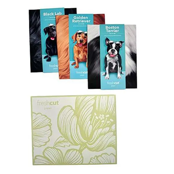 Crafts & Sewing Freshcut Paper Set of 3 Pop-Up Pet Greeting Cards w/Accessories