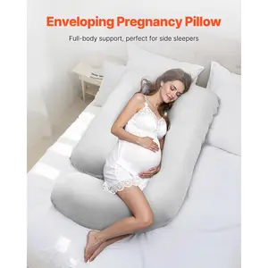 Pregnancy Pillow, G-Shaped Maternity Pillow for Sleeping, Full-Body Support Pillow with Removable & Washable Cover, Soft and Breathable Pregnancy Body Pillows for Back, Belly, Hips, Legs Relief