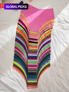 Women's Solid Color / All-Over Print Briefs, Soft Comfy Seamless Panties for Daily Wear, Fashion Breathable Underwear for All Seasons, Panties Collection
