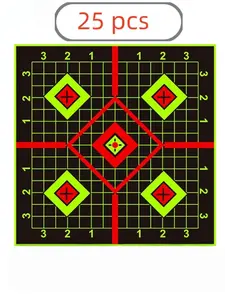 Self Adhesive Shooting Target, 25pcs Shooting Practice Target Sticker, Hunting Target for Training, Outdoor Hunting Accessories