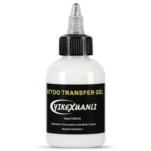 Yikexuanli 4-Ounce Tattoo Stencil Transfer Gel Solution, 120ml Professional Tattoo Stencil Gel Fresh Tattoo Stuff Stencil Transfer Cream Gel for Transfer Stickers, Paper, and Machine Soap Tattoo Supplies - Clear & Long-Lasting