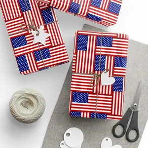 American Flag Gift Wrap, Patriotic Gift, Independence Day Wrap, Celebrate USA Gift Wrap