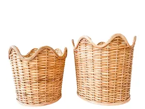 Whilden Scalloped Rattan Planter