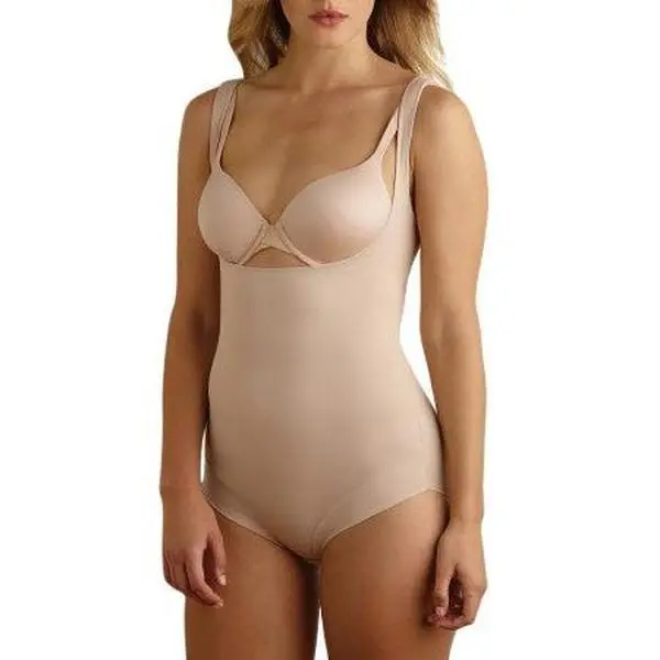 Women's Soft Nylon-Spandex High-Waisted Shapewear Torsette Bodysuit - Extra-Firm Compression for Waist Sculpting