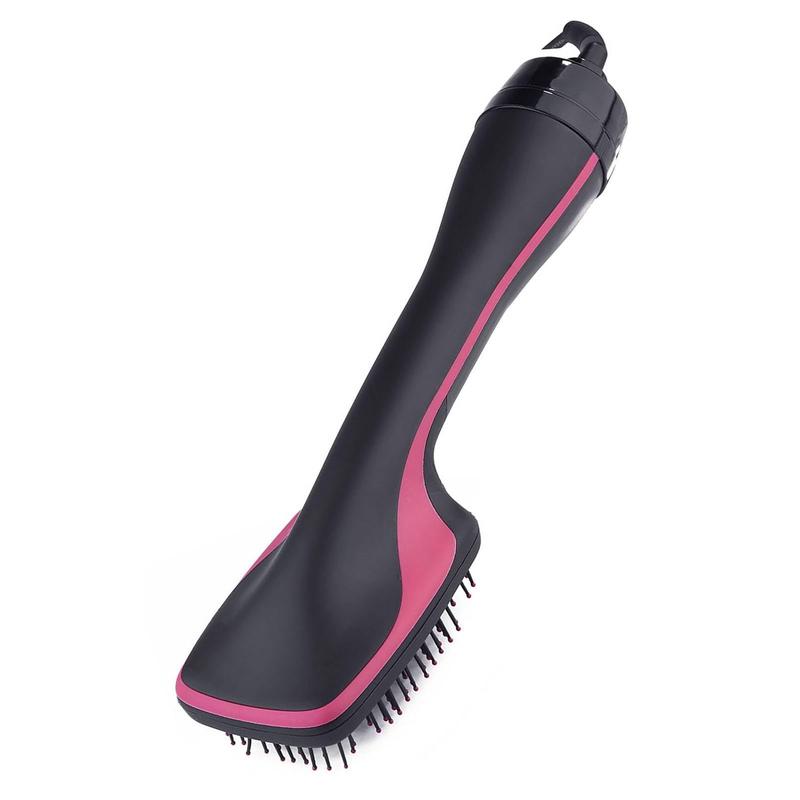 2 in 1 Hair Dryer Brush & Straightener Brush, Hair Dryer and Styler, Negative Ion Blow Dryer Brush, Hot Air Brush Detangles, Dries, Smooths, Reduce Frizz & Static