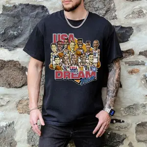 1992 Basketball Shirt – 90s Dream Team USA graphic tee, classic cotton, perfect for men and women. A great gift for sports fans and retro lovers.
