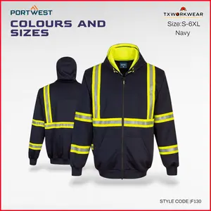 F130 Iona Xtra Enhanced Zipped Hoodie – High Visibility Workwear Hoodie Uniforms
