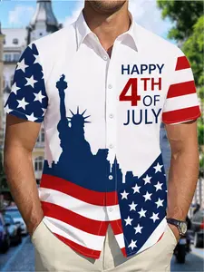 Men'S Casual Short-Sleeve Shirt for Summer, Breathable And Versatile