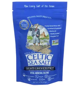 Celtic Sea Salt, Light Grey Pouch, 8 oz, Perfect for seasoning your meals, Delicious Sea Salt, Kosher and Paleo-Friendly