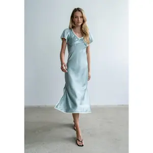 Austia Midi Dress in Light Blue