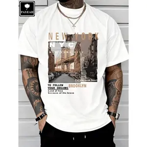 Men's Casual Cotton Streetwear Street View Of Brooklyn New York High Quality ClothingTrendyT-Shirt 100% Heavy Cotton T ShirtMen's Casual Cotton Short Sleeve T-Shirt – Basic Summer Tee For Men (S-XXXL) Cotton , Vintage, Cotton, Cotton Shirts, Graphic Tees,