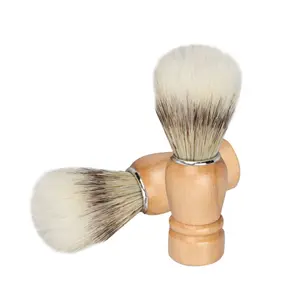 Beard brush Shaving soap foam brush Shaving face foam brush Barbershop brush Wooden old-fashioned foam brush