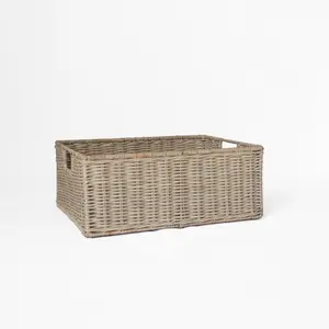 Wicker Shallow Storage Basket