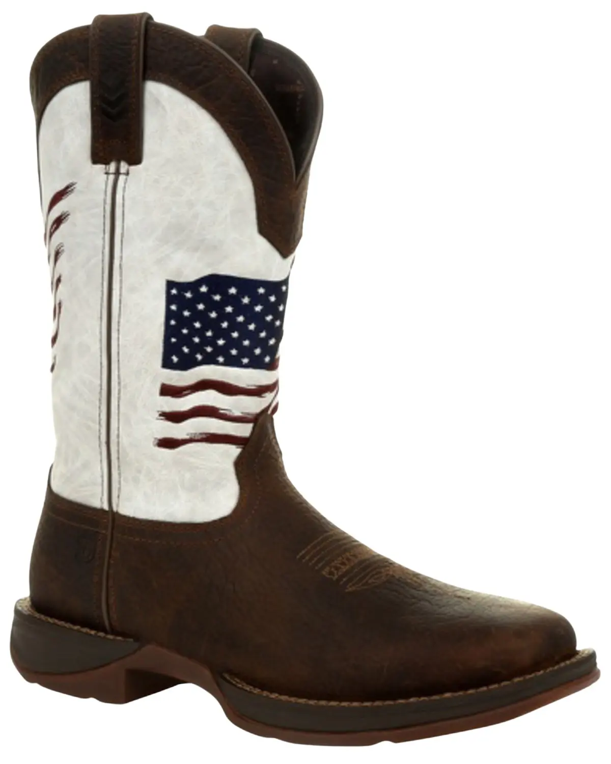 Durango Men's Men'S Flag Embroidery Western Performance Boot Square Toe - Ddb0312