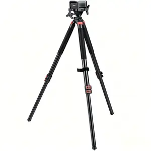 Outdoor Photography Tripod with 360-degree Swivel Adjustable Height Sturdy Construction for Various Terrains