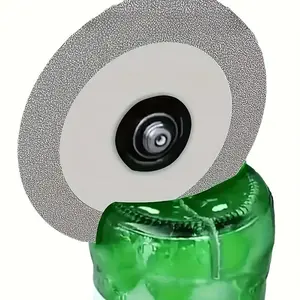 Saw Wheel for Glass, Ceramic - 100mm Coated Abrasive Disc with Metallic Shaft for Precision Polishing