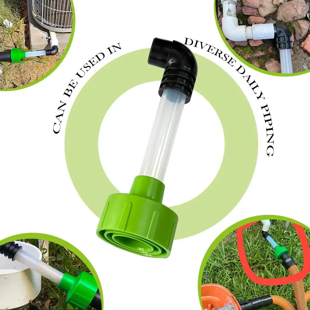 Clear Tube AC Drain Line Unclog Adapter - Universal Wet-Dry Shop Vac Attachment for HVAC Condensate Drain Pipe Cleaning