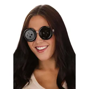 Adult Coraline Button Eye Glasses