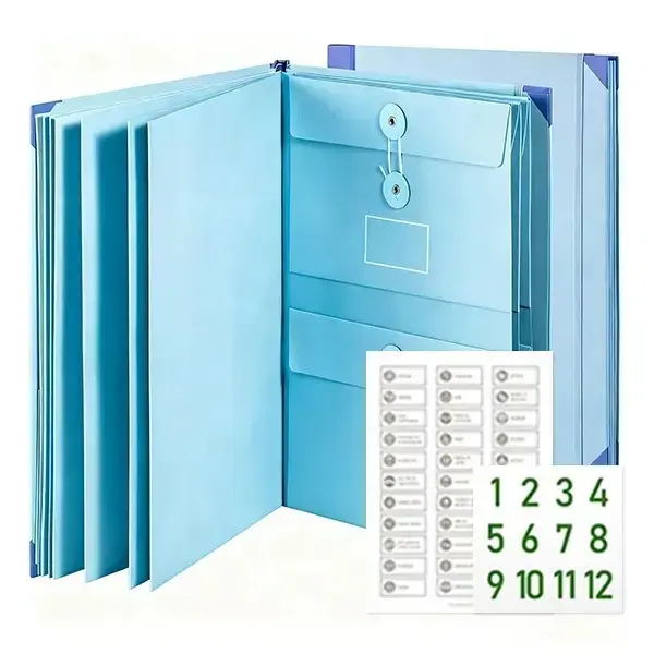In Case I Die Binder Organizer with Labels,The Folio Accordion Folder Organizer Document Organizer with Pocket Slots for Passports,Birth Certificates,Life Binder for Important Documents-Home&Office Filing Solution,Life Planning Records Storage