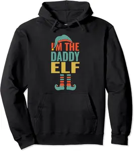 Holiday 365 Christmas I'm The Daddy Elf Retro Dad Gift Pullover Hoodie - Phoebeumba Shop 77B09L87SH3L
