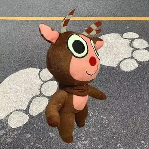 1PCPlush Toy, a Double-Horned Brown Bear Doll Filled with Polyester Fiber, Perfect for Birthday And Holiday Gifts.