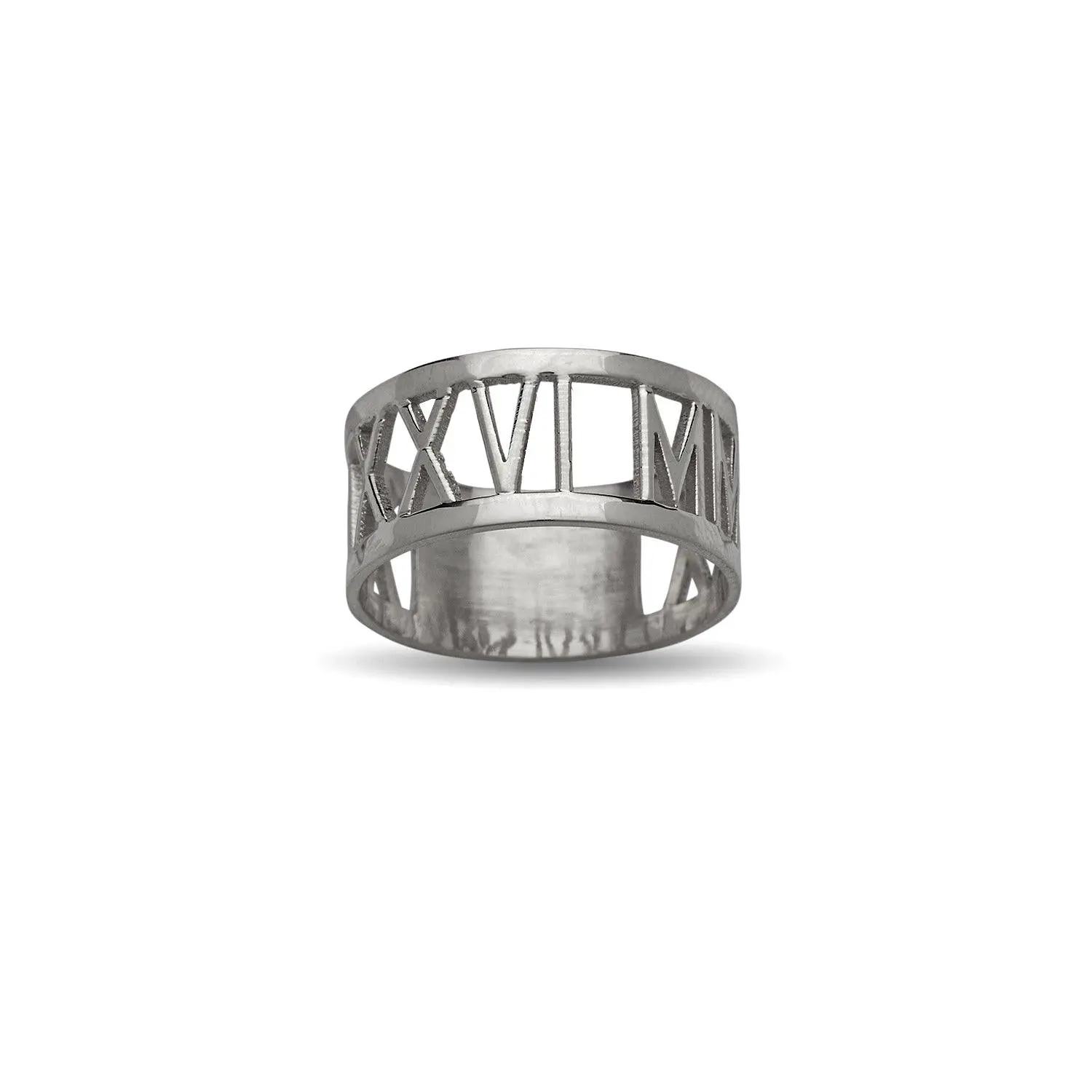 Custom Roman Numerals 925 Sterling Silver Ring