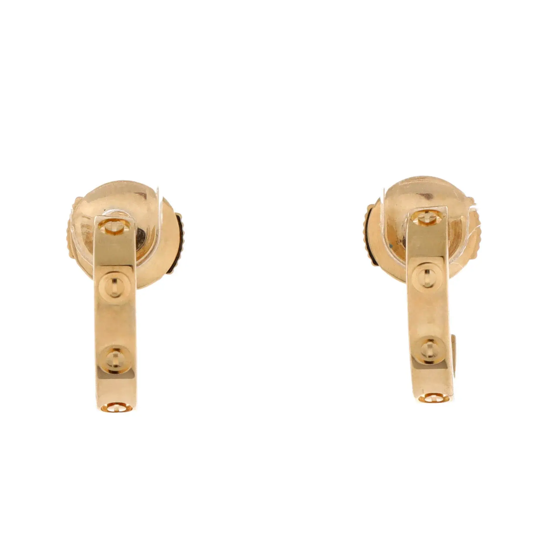Pre-owned Cartier Love Hoop Earrings 18K Yellow Gold Small by Rebag