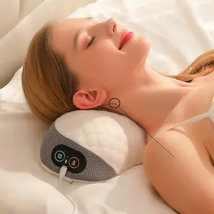 USB Powered Memory Foam Neck Massage Pillow with Heat & Vibration, Ideal for Sleep, Soft Durable Material, Cervical Massager, Relaxation Aid