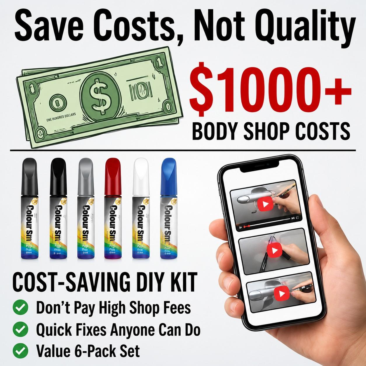 Professional Gloss Black Car Paint Pen - Auto Repair Supplies, Magic Pen for Scratches, Universal for All Models, Quick Permanent Fix Scratch Repair Tool, Automotive Maintenance Tools, Cars Accessories