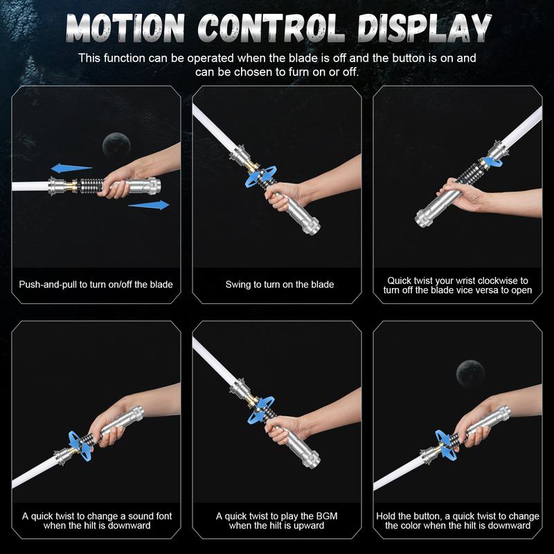 Lightsaber Crystal Heavy Duty Dueling Saber XRGB 3.0 Smooth Swing Light Saber Motion Control 16 Sound Fonts RGB Color Changing Force FX Sword Aluminum Hilt for Adults Valentine's Day Gift