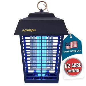 Flowtron Bug Zapper, Mosquito Zapper with 1/2 Acre of Coverage, 15W Bulb & 5600V Killing Grid