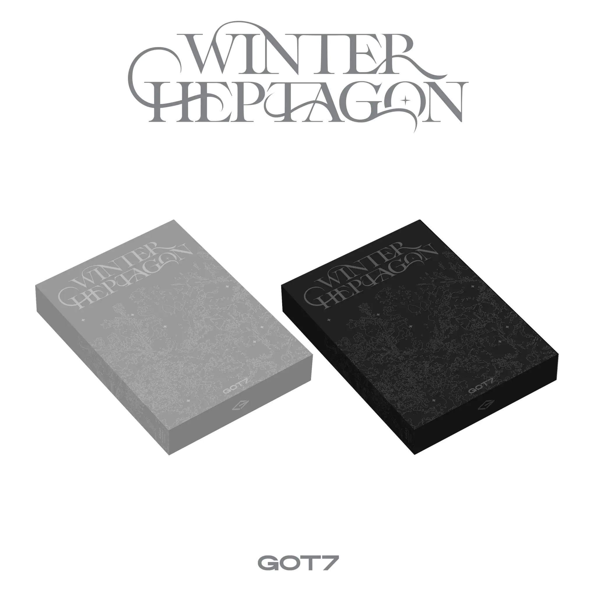 GOT7 – WINTER HEPTAGON (13th Mini Album) | Official K-Pop CD Album | WINTER Ver. / HEPTAGON Ver. | 56p Photobook + 2 Random Photocards + Photo Print