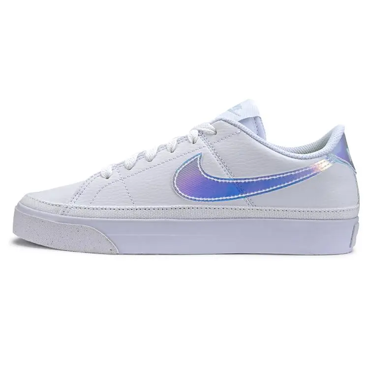 Nike Court Legacy White Iridescent Trendy Low Top Skate Shoes Women's FD0820-100
