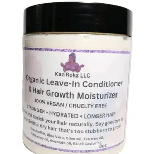Organic Leave-in Conditioner And Hair Growth Moisturizer 8oz. 100% Vegan/ Cruelty Free Anti-dandruff Organic Oil Control