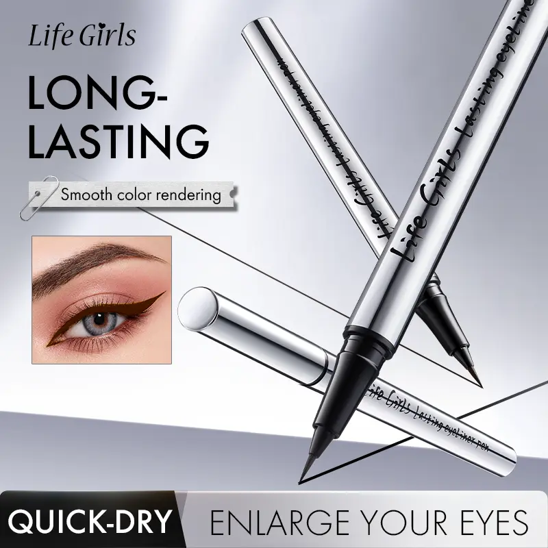 LifeGrils Ultra-Fine Tip Liquid Eyeliner, Waterproof Eye Liner Pen for Sharp Winged Lines, Quick Dry Smooth Glide Formula, Long Wear Smudge Resistant Makeup Eyeliner, Beginner Friendly Precision Eye Makeup Tool Lipliner Black Cosmetic