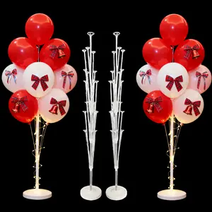 2 Pack Balloon Stand Kit with Lights for Floor, Balloon Tower with Stand, Balloon Pole for Wedding, Baby Shower, Birthday Party or Bachelorette Party Decoration