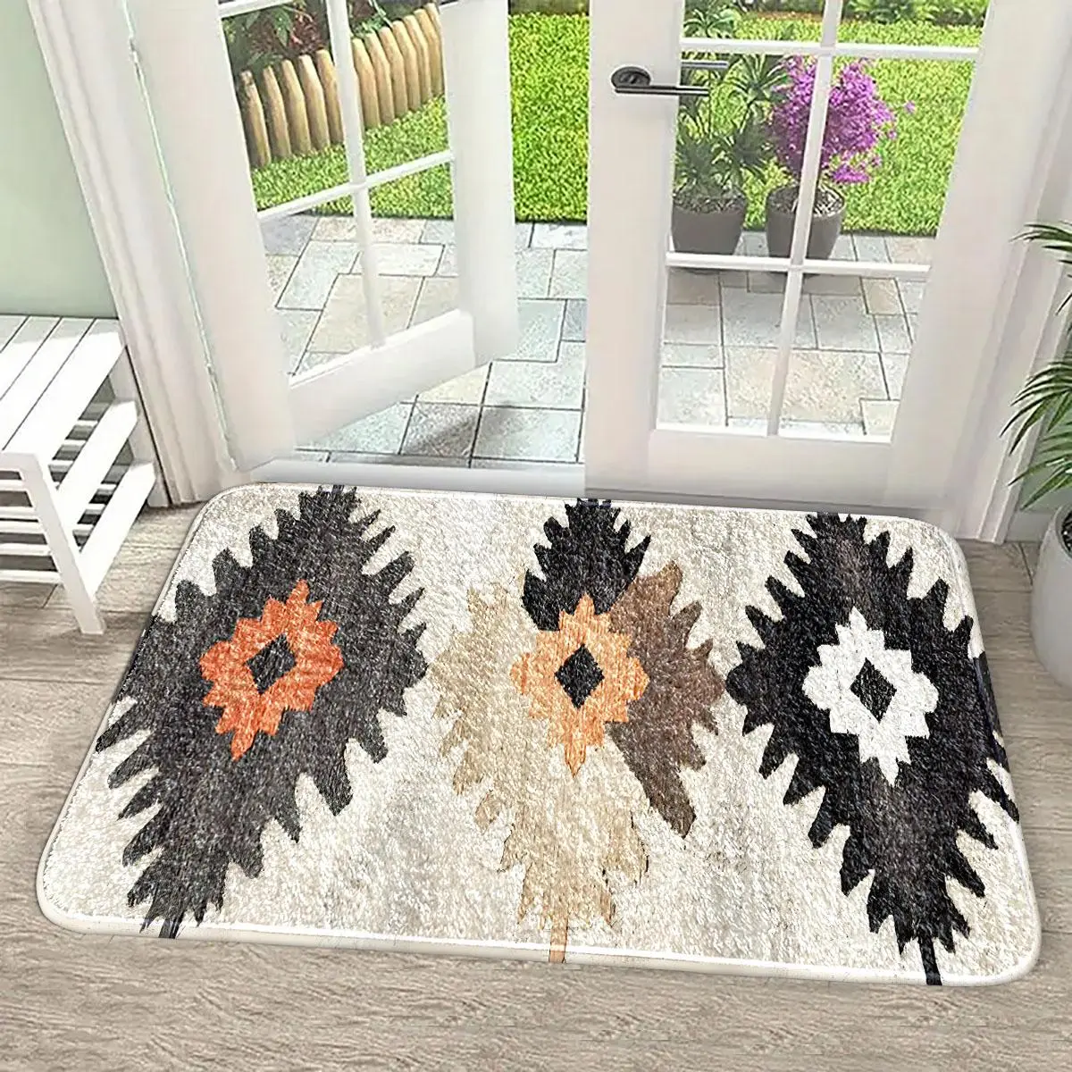 1 pc Unique Geometric Eye Pattern Rug, Abstract Rugs, Decorative Rug, Creative Modern Art Design, Minimalist Home Decor, Perfect for Contemporary Living Spaces, Abstract Area Rug