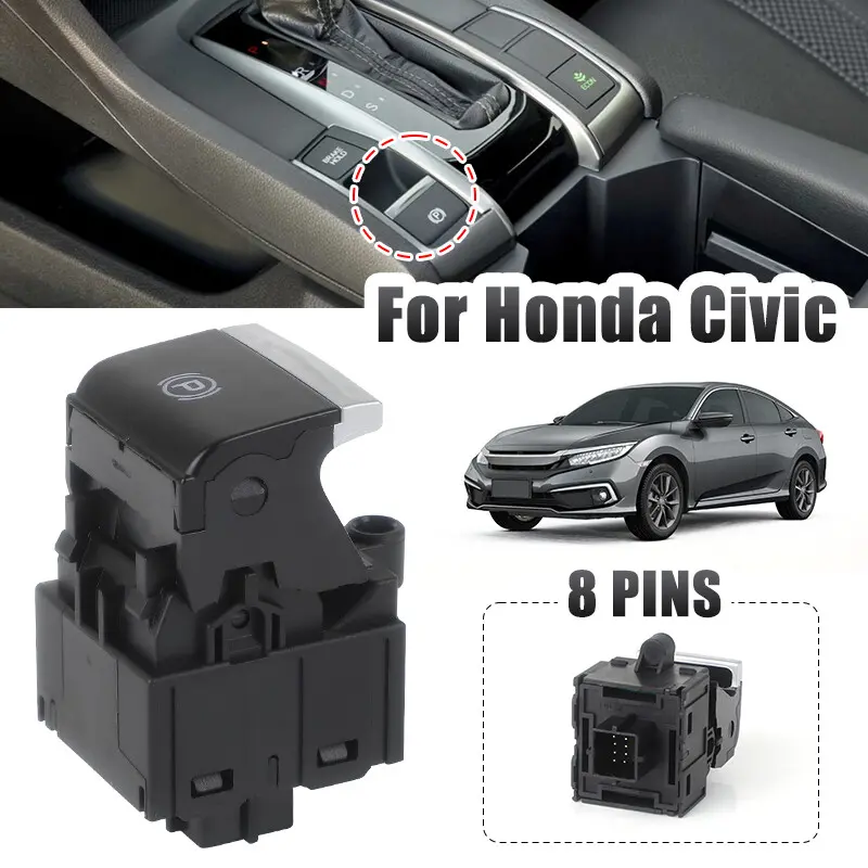 35355-TBA-A01 Brand New Electronic Auto Brake Switch, Direct Replacement Handbrake Parking Button for Honda Civic 2016-2021 (1-Piece), Button Switch