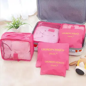 Packing Cubes 6 Set Luggage Packing Organizers for Travel Accessories Suitcase Organizers Travel Essentials（Red）
