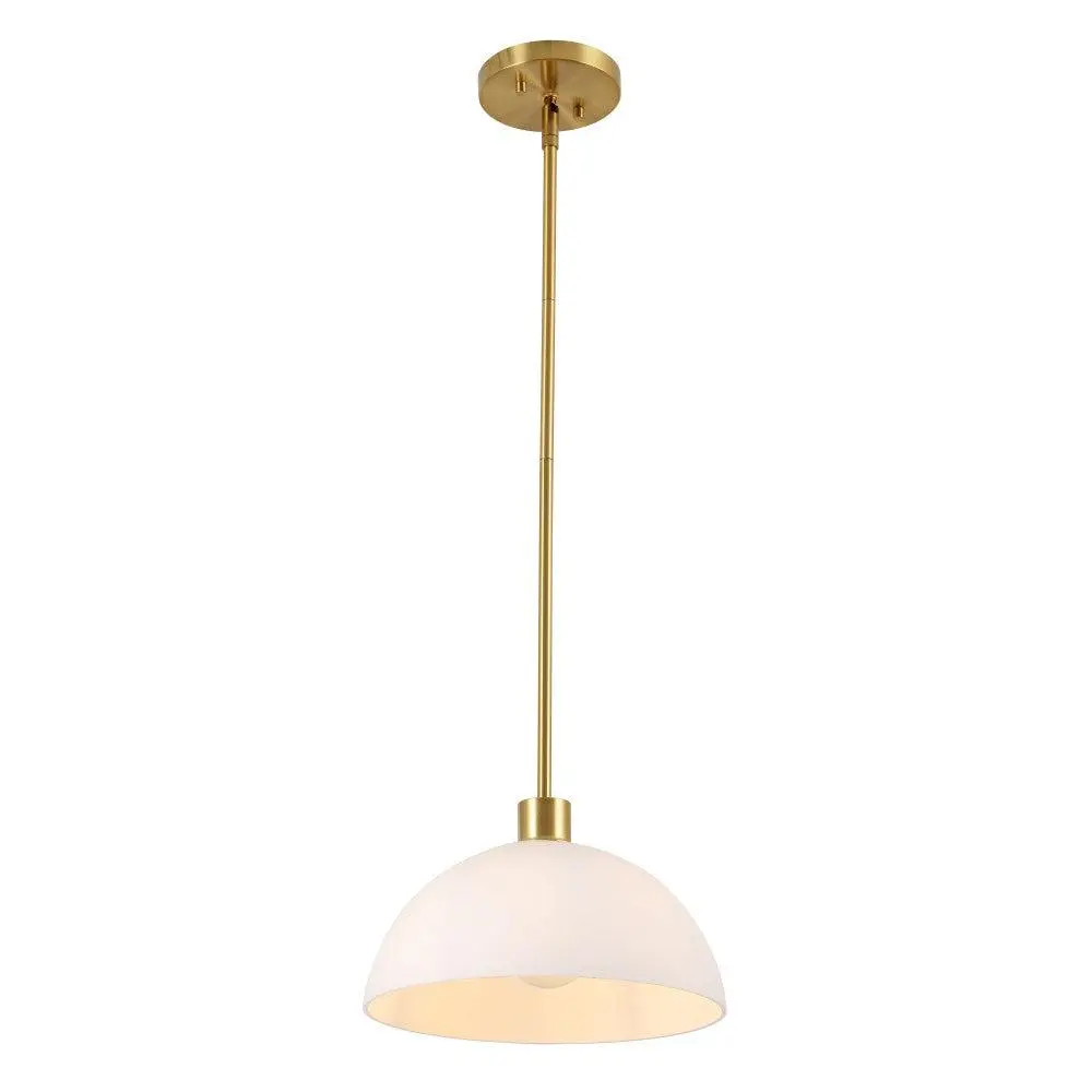 Solene Modern Contemporary Adjustable Metal/Glass Dome LED Pendant