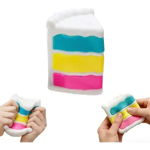 Cute Squishies Cake Slow Rising Squish, Soft Cake Stree Relief for Adults, Fun Squeeze Squishy Relaxing Stress