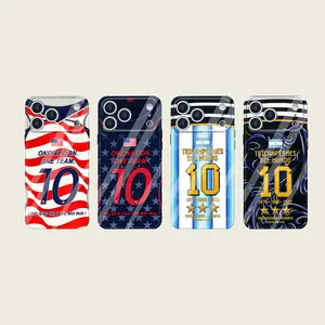 2026 Soccer Fan Phone Case for iPhone 11-17 Series, Hard Protective Film Case, Championship Inspired Football Supporter Cover